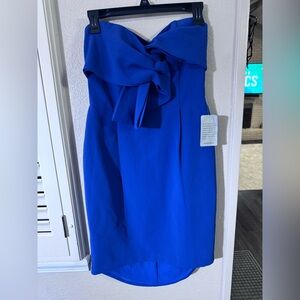 Adelyn Rae Vibrant Blue Strapless Dress